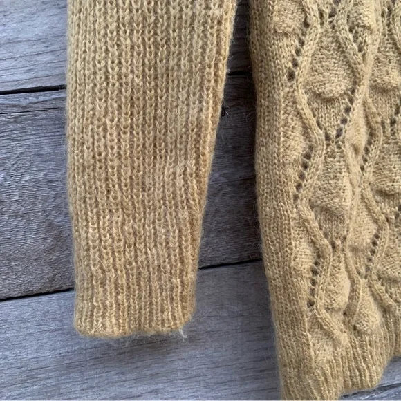 Elsamanda Anthropologie Cowl Neck Sweater Womens M Mohair Textured Sheer Italy - Picture 7 of 16